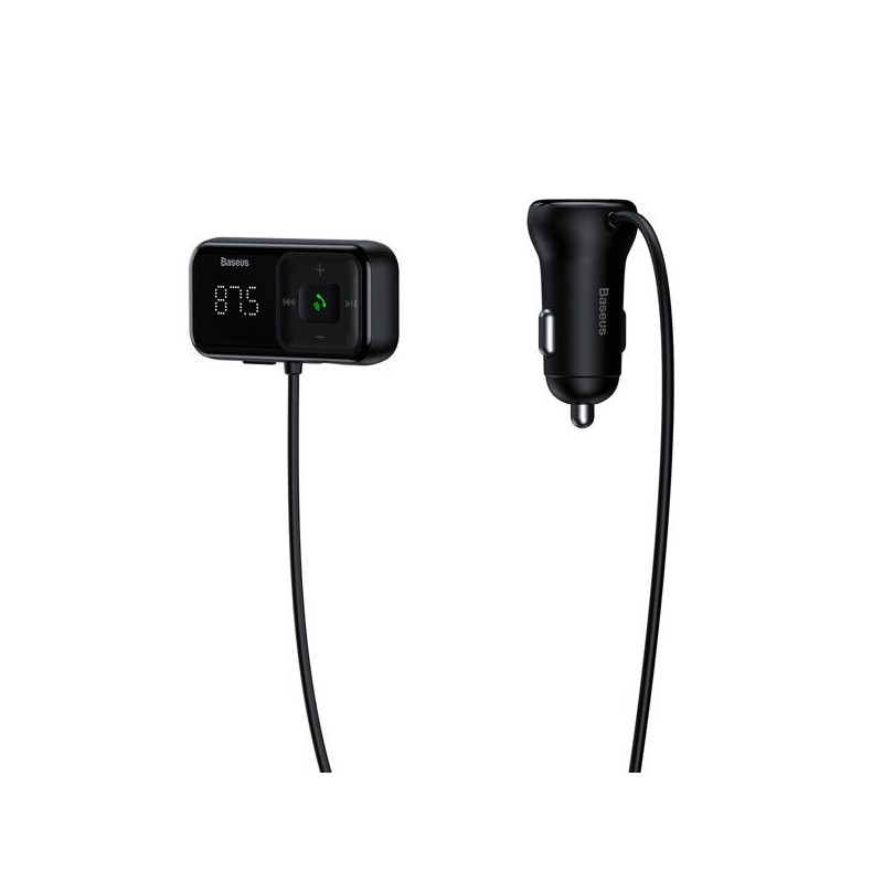 Baseus Baseus S-16 : Transmetteur FM Bluetooth sans fil avec chargeur - noir