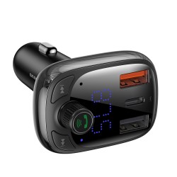 Baseus Baseus S-13 : Émetteur Bluetooth / Chargeur de voiture - noir