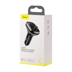 Baseus Baseus S-13 : Émetteur Bluetooth / Chargeur de voiture - noir