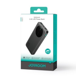 Joyroom PowerBank Joyroom JR-PBF12 Chargement Sans fil 10 000 mAh 2.4A / 2 Ports USB-A / 1Ports USB-C - Noir