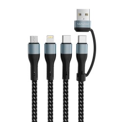 Wuw Câbles 5 en 1 60W - Lightning + Micro + Type-C vers Type-C + USB 1,2 m (X231)
