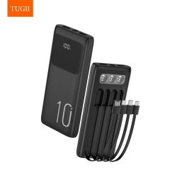 PowerBank Y11 - 10000 mAh Câbles USB-C / Lightning / Micro USB - Noir