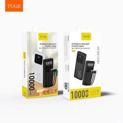 PowerBank Y11 - 10000 mAh Câbles USB-C / Lightning / Micro USB - Noir