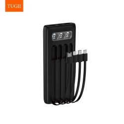 PowerBank Y11 - 10000 mAh Câbles USB-C / Lightning / Micro USB - Noir