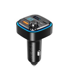 Transmetteur FM 2 x USB-A / 1x USB-C / 1x Micro SD Bluetooth MP3 Chargeur Voiture - Noir BPBCC08