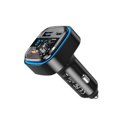 Transmetteur FM 2 x USB-A / 1x USB-C / 1x Micro SD Bluetooth MP3 Chargeur Voiture - Noir BPBCC08