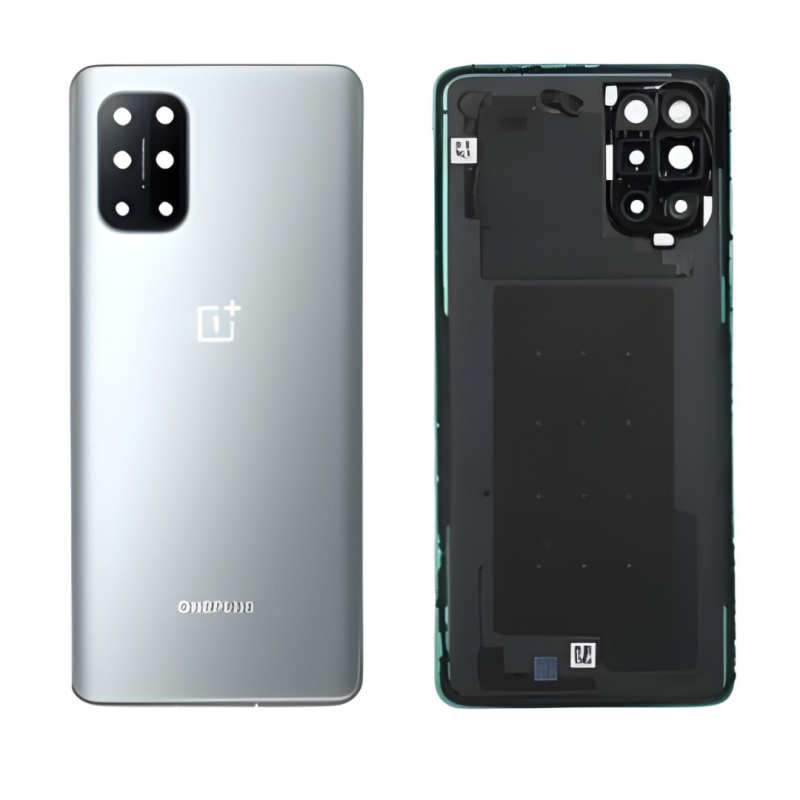 OnePlus Vitre Arrière One Plus 8T Sans Contour lentille Argent (Original Démonté) - Grade A