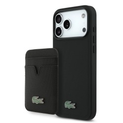 Apple iPhone 17 Pro Max - Coque MagSafe + Porte-Cartes Lacoste Iconic Petit Pique
