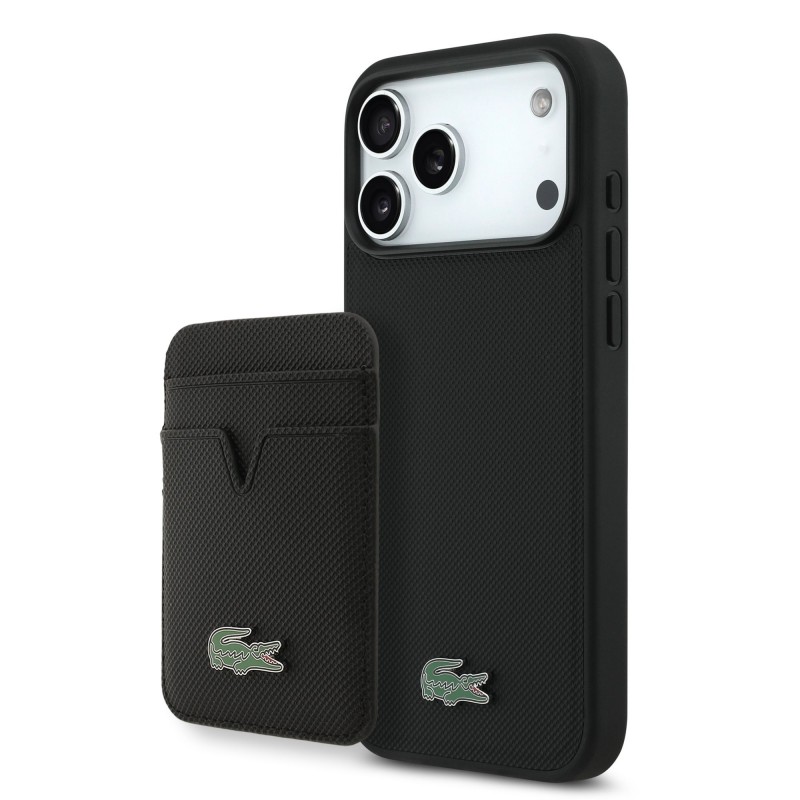 Apple iPhone 17 Pro Max - Coque MagSafe + Porte-Cartes Lacoste Iconic Petit Pique Apple iPhone 17 Pro Max - Coque MagSafe + Porte-Cartes Lacoste Iconic Petit Pique