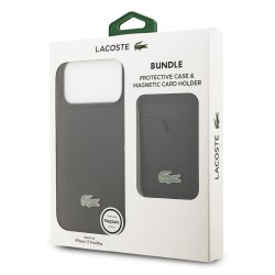 Apple iPhone 17 Pro Max - Coque MagSafe + Porte-Cartes Lacoste Iconic Petit Pique