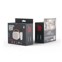 MAXLIFE :Enceinte Karaoke Bluetooth - Blanc - MXKS-100