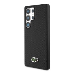 Samsung Samsung Galaxy S25 Ultra - Coque MagSafe Lacoste Iconic Petit Pique Woven Logo - Noir