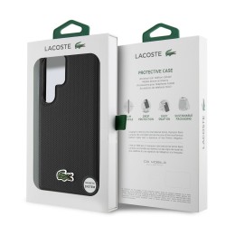 Samsung Samsung Galaxy S25 Ultra - Coque MagSafe Lacoste Iconic Petit Pique Woven Logo - Noir