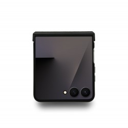 Guess Samsung Galaxy Z Flip 7 - Coque Magnétique Guess en Cuir PU 4G avec Anneau Coloré - Noir