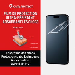 CUT & PROTECT Pack De 20 Film Cut & Protect ultra-résistants "Marteau" absorbants les chocs 0.45mm d'epaisseur ( smartphones ...