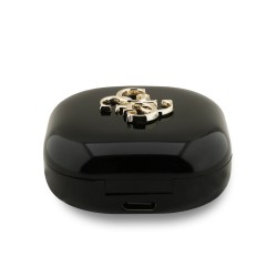 Guess Écouteurs Bluetooth Guess 4G avec logo en métal TWS Noir