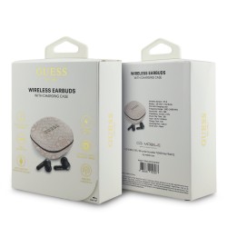 Guess Écouteurs Bluetooth Guess PU 4G Script Logo ENC TWS Rose