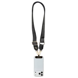 Guess GUESS : Cordon en PU avec Logo Métallique Noir