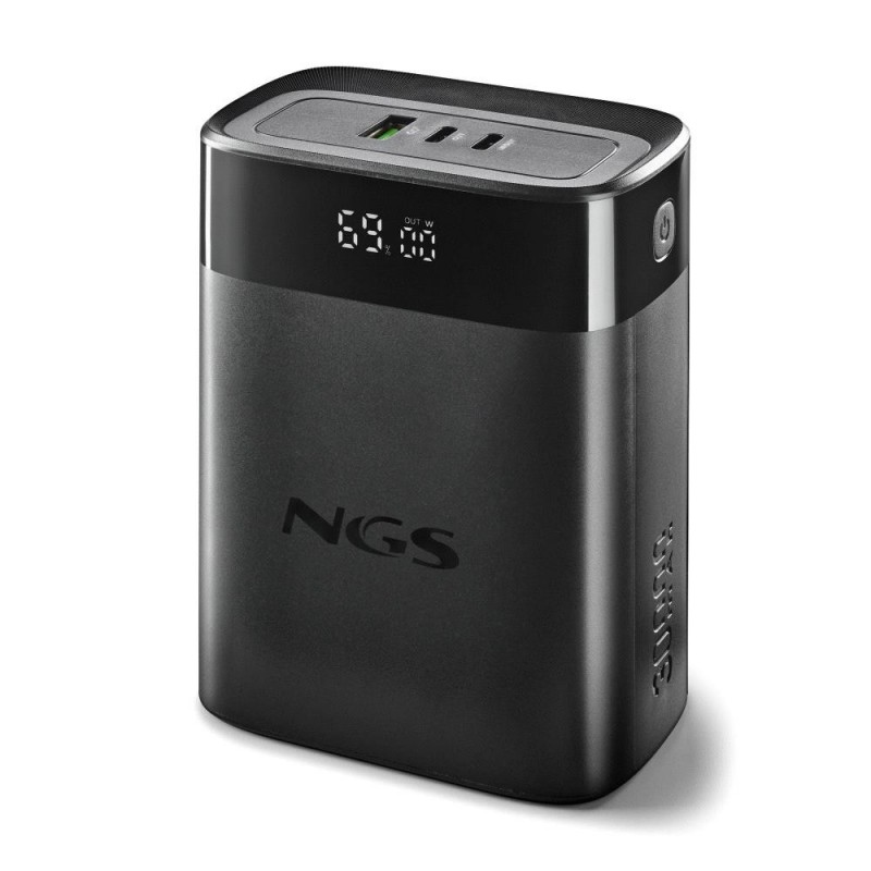 NGS PowerBank NGS TWIX 30 Batterie Externe Portable de 140W Charge Rapide (pour Laptop, Tablette et Smartphone) Noir
