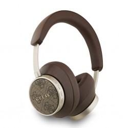 Guess Casque Bluetooth Guess Classic Logo ENC en Cuir Marron