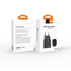 Wuw Chargeur Rapide USB-C PD 25W Noir C253 (Sous Blister)