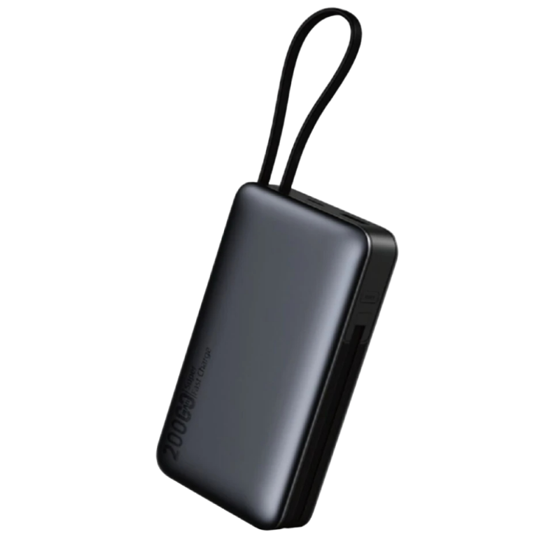 PowerBank Y45 - 20000 mAh PD 65W - Câbles USB-A / USB-C - Noir