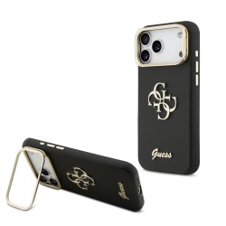 Apple Guess IPhone 17 Pro Max - Coque avec Logo et Cadre Photo Doré - Noire