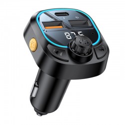 FM Transmetteur / Chargeur de voiture 2x USB-A / 1x USB-C - Noir