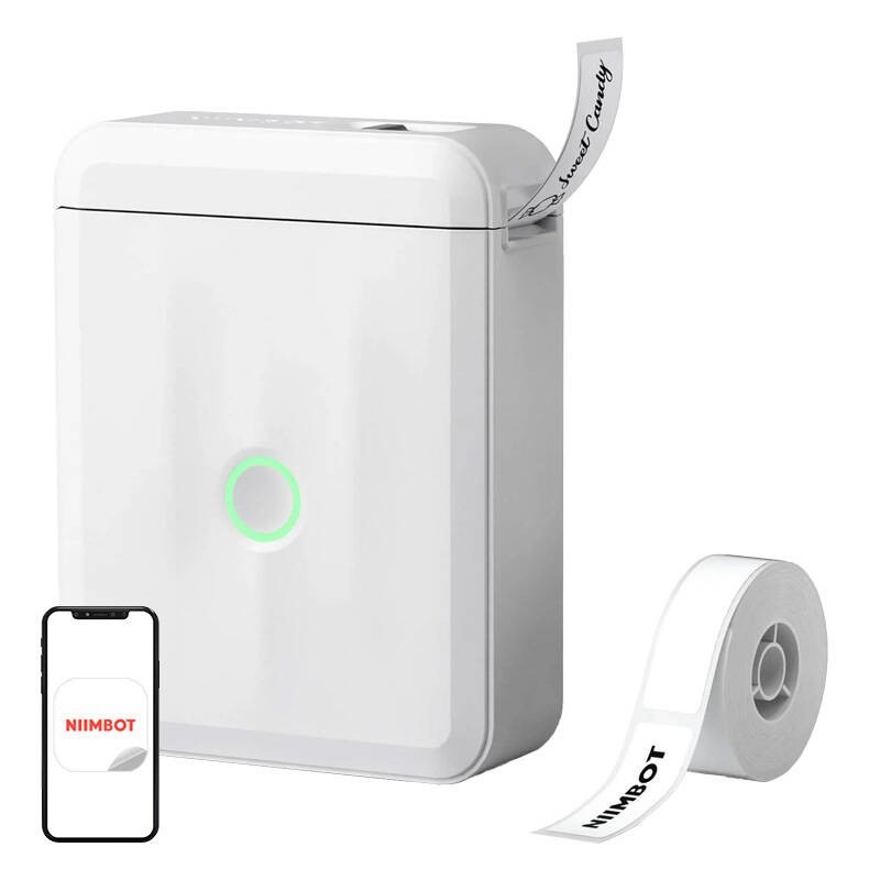 Niimbot - Imprimante d'étiquettes sans fil D110M - Blanc