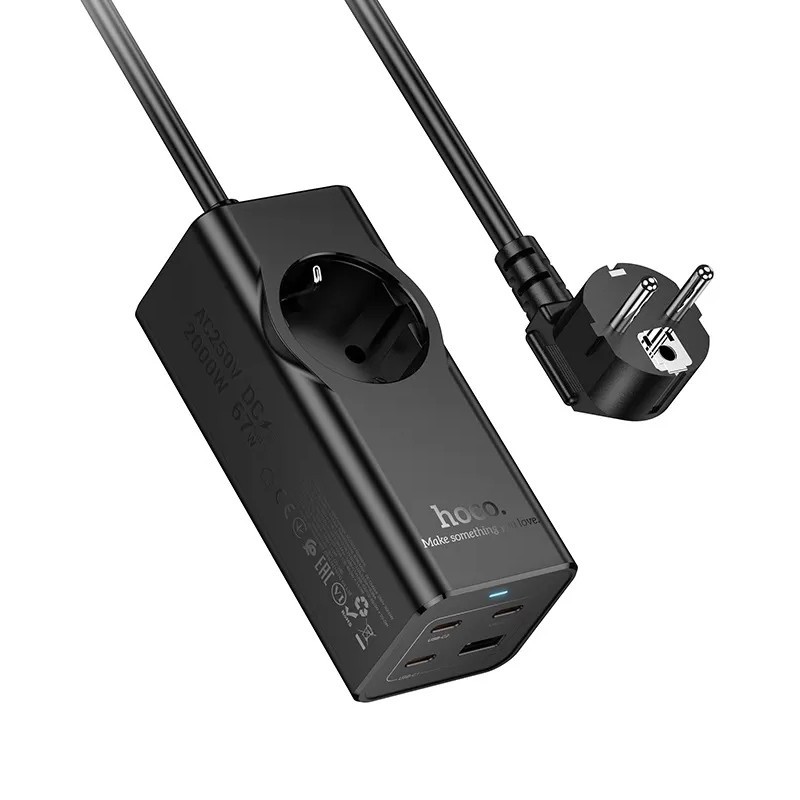 HOCO Hoco NS9 : Multiprise schuko - Noire