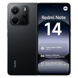 Xiaomi Xiaomi Redmi Note 14 4G 256 Go Noir Minuit Sans NFC - Neuf