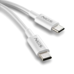 NGS NGS ZYRO 60W-1 - Câble de Charge Rapide USB-C vers USB-C de 1 m - Blanc