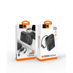 Wuw PowerBank 20000 mAh PD 22.5W - avec Câbles USB-C / Lightning inclus - Y159