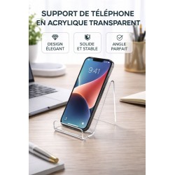 Support de téléphone transparent