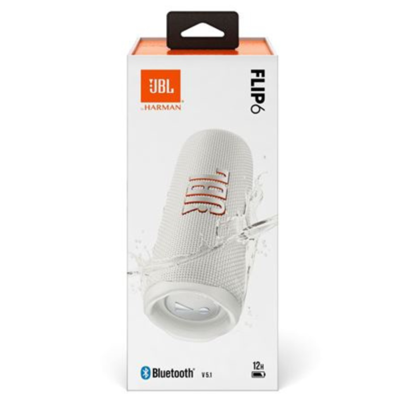 JBL Enceinte Bluetooth sans fil JBL Flip 6 - JBLFLIP6WHT - Blanc