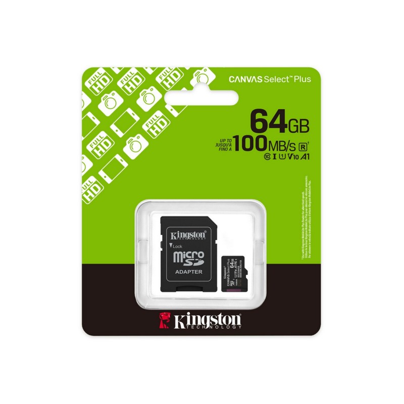 Kingston Kingston Micro SD 64 GO Canvas Gen 3 100 Mo/s SDCS3/64GB