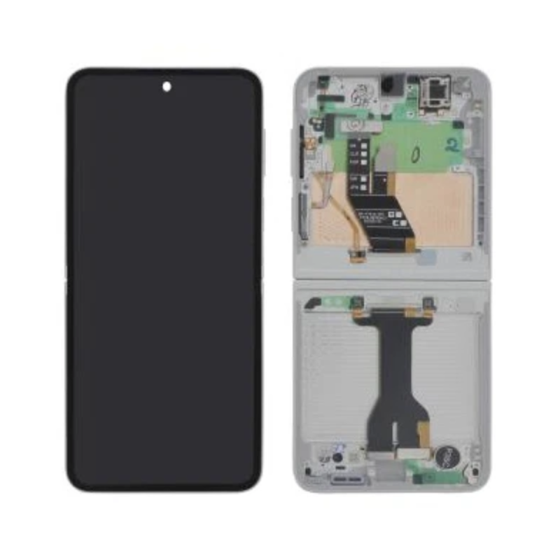 Samsung Ecran Intérieur Galaxy Z Flip7 FE (F761B) Blanc (Service Pack) - GH82-37734B