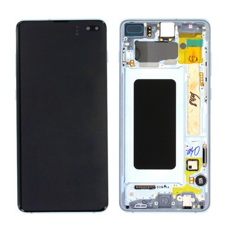 Samsung Ecran Samsung Galaxy S10 Plus (G975F) Bleu + Châssis (Original Démonté) - Grade A