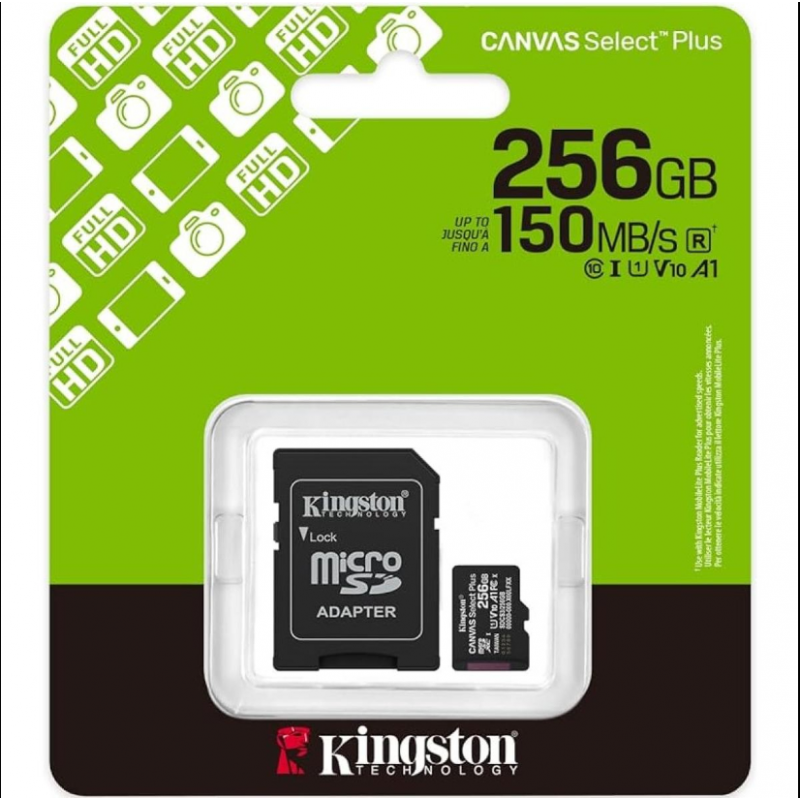 Kingston Kingston Micro SD 256 GO Canvas 150 MB/s SDCS3/256GB