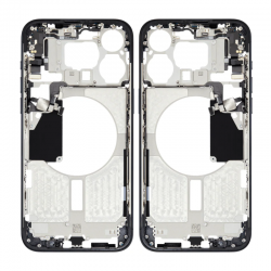 Apple Châssis Vide sans Vitre Arrière iPhone 15 Pro Max Noir - (Origine Demonté) Grade A