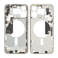 Apple Châssis Vide sans Vitre Arrière iPhone 15 Pro Max Naturel - (Origine Demonté) Grade A
