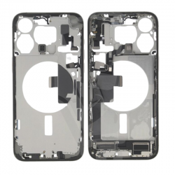 Apple Châssis Vide sans Vitre Arrière iPhone 15 Pro Natuel - (Origine Demonté) Grade A