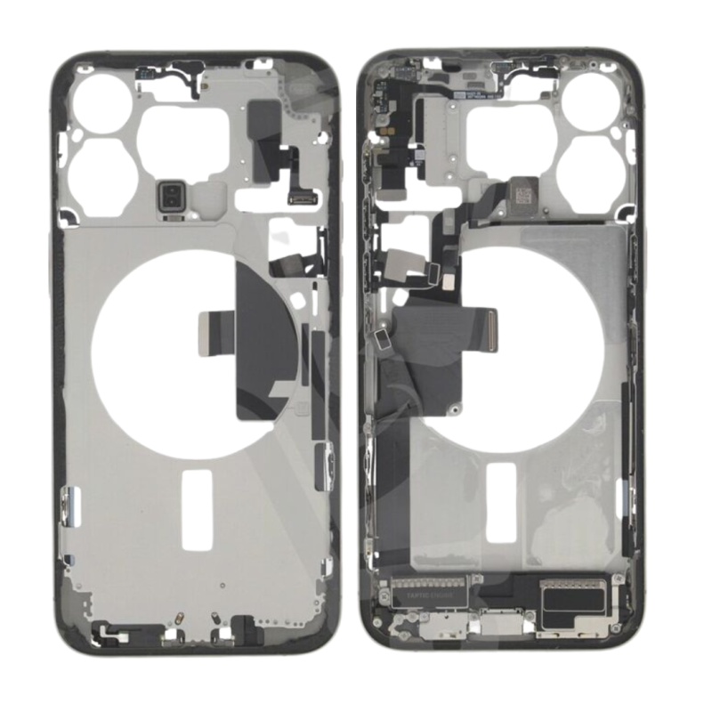 Apple Châssis Vide sans Vitre Arrière iPhone 15 Pro Natuel - (Origine Demonté) Grade A