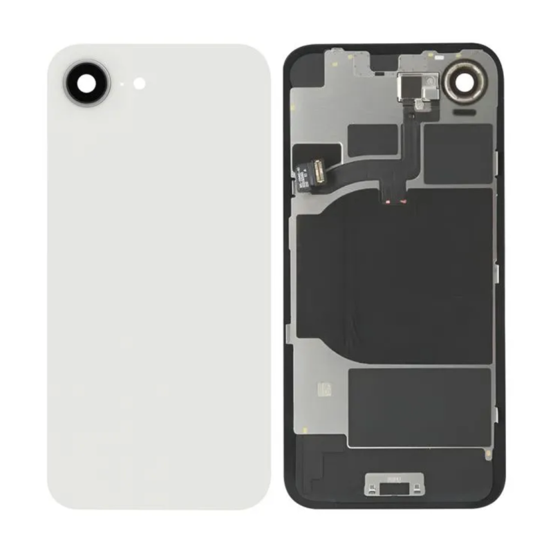 Apple Vitre Cache Arrière iPhone 16E Blanc (Origine Demonté) - Grade A