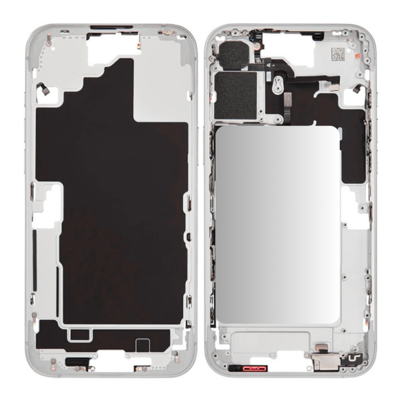 Apple Chassis iPhone 16 Plus sans Vitre Arrière sans Batterie Blanc (Origine Demonté) - Grade A