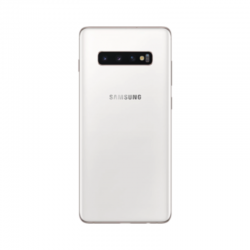 Samsung Vitre Arrière Samsung Galaxy S10 Plus Duos (G975F) Blanc (Original Démonté) - Grade A
