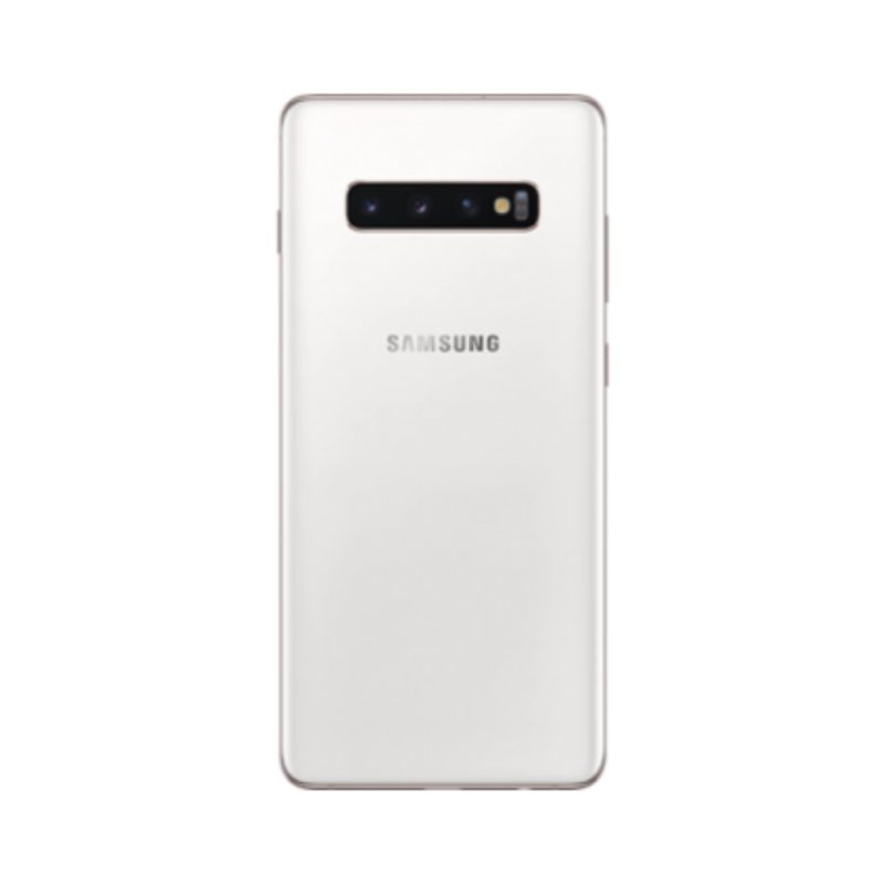 Samsung Vitre Arrière Samsung Galaxy S10 Plus Duos (G975F) Blanc (Original Démonté) - Grade A