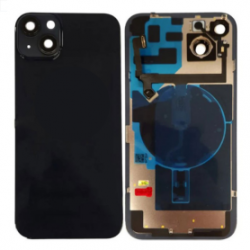 Vitre Arrière iPhone 14 Noir Avec MagSafe (Grand trou) Sans Logo