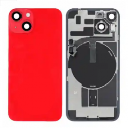 Vitre Arrière iPhone 14 Rouge Avec MagSafe (Grand trou) Sans Logo