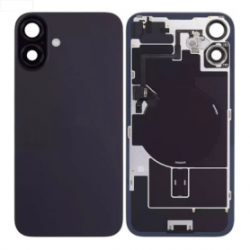 Vitre Arrière iPhone 16 Plus Noir Avec MagSafe (Grand trou) Sans Logo